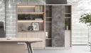 'Orion' 8 Feet Width Office Cabinet In Pearwood Finish