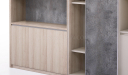 'Orion' 8 Feet Width Office Cabinet In Pearwood Finish