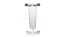 sleek lectern with white metal base