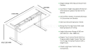 'Up-One' 5 Feet Motorized Sit Stand Desk In Walnut Laminate
