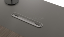 'Vistra' 8 Feet Office Desk In Asti Walnut & Advanced Gray Finish