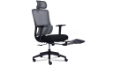 'Orsin' High Back Office Chair With Footrest In Black Frame