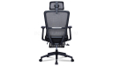 'Orsin' High Back Office Chair With Footrest In Black Frame