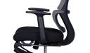 'Orsin' High Back Office Chair With Footrest In Black Frame