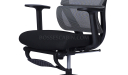 'Orsin' High Back Office Chair With Footrest In Black Frame