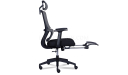 'Orsin' High Back Office Chair With Footrest In Black Frame