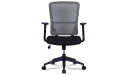 'Orsin' Mid Back Office Chair In Black Frame & Gray Mesh