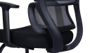 'Orsin' Fixed Base Visitors Chair In Black Frame & Gray Mesh