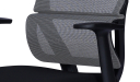 'Orsin' Fixed Base Visitors Chair In Black Frame & Gray Mesh