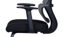 'Orsin' Fixed Base Visitors Chair In Black Frame & Gray Mesh