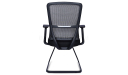 'Orsin' Fixed Base Visitors Chair In Black Frame & Gray Mesh