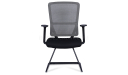 'Orsin' Fixed Base Visitors Chair In Black Frame & Gray Mesh