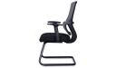 'Orsin' Fixed Base Visitors Chair In Black Frame & Gray Mesh