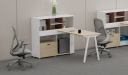 'Mist' Medium Back Office Chair In Glacier Gray Frame