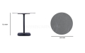 'Balence' Round Cafeteria Table With Gray Ceramic Top