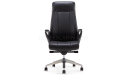 'Calm-A' High Back Office Chair In Black Leather
