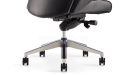 'Calm-A' High Back Office Chair In Black Leather