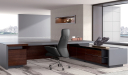 'Calm-A' High Back Office Chair In Black Leather