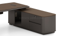 'Prima' 9 Ft. Desk With Slanted Leg In Nackle Walnut & X-Gray Finish