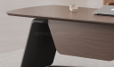 'Prima' 7 Ft. Desk With Slanted Leg In Nackle Walnut & X-Gray Finish