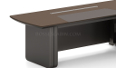 'Prima' 8 Feet Office Desk In Nackle Walnut & X-Gray Finish