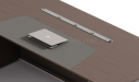'Prima' 8 Feet Office Desk In Nackle Walnut & X-Gray Finish