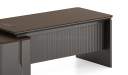 'Prima' 6 Feet Office Desk In Nackle Walnut & X-Gray Finish