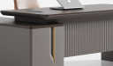 'Prima' 6 Feet Office Desk In Nackle Walnut & X-Gray Finish