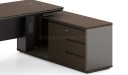 'Prima' 6 Feet Office Desk In Nackle Walnut & X-Gray Finish