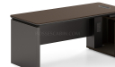 'Prima' 6 Feet Office Desk In Nackle Walnut & X-Gray Finish