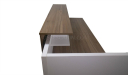reception table counter top in walnut laminate