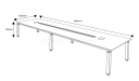 20 feet conference table dimensions diagram