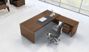 top view of 9 feet office table with side return