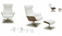 reclining lounge chair and ottoman with dimensions