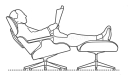 Eams Inspired Lounge Chair With Ottoman