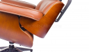 eams chair in tan leather