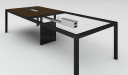 10 seater meeting table with steel frame