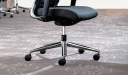office chair with cushioned seat and steel base