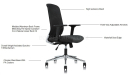 black mesh office chair specifications