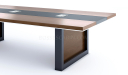 'Lexon' 15 Feet Conference Table In Walnut Veneer