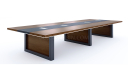 'Lexon' 15 Feet Conference Table In Walnut Veneer