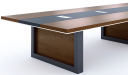 'Lexon' 15 Feet Conference Table In Walnut Veneer