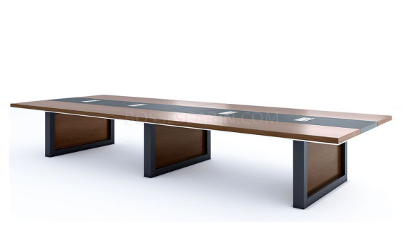 'Lexon' 15 Feet Conference Table In Walnut Veneer
