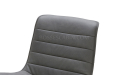 close up view of lounge chair in gray leather