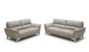 3 and 2 seater office sofa in beige leather