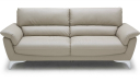 three seater office sofa in beige leather