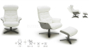dimensions of lounge chair and foot stool