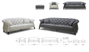 three and four seater chesterfield sofa dimensions