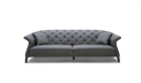 four seater chesterfield sofa in charcoal gray leather