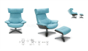 size drawings of lounge chair and ottoman